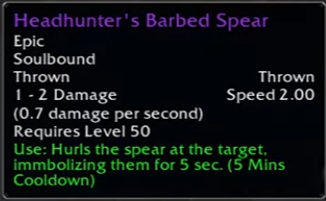 wow sod phase 3 headhunter's narned spear